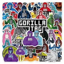 Gorilla Tag Game Waterproof Cartoon Chimpanzee Stickers - DIY Decoration for Notebooks, Mobiles, Guitars, Water Cups, and Suitcases (50PCS)