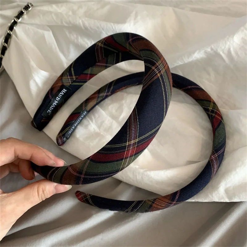 Chic Plaid Headbands - Stylish Padded Hair Accessories