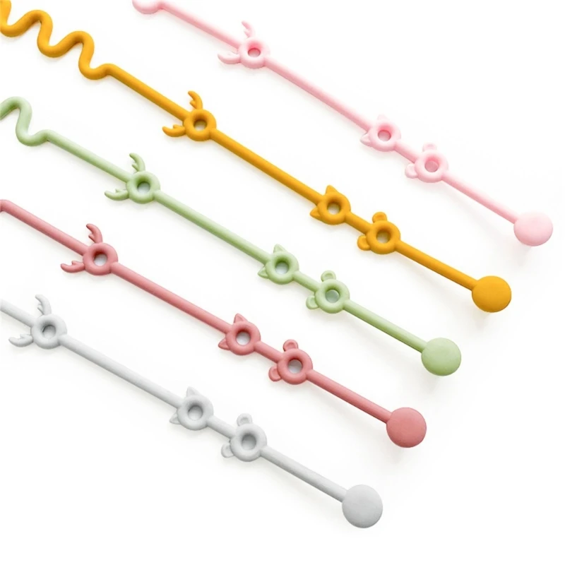 

Baby Pacifier Clip Infant Teething Toy Tether Holder Silicone Pacifier Holder Chain Teething Toy Clip Chewable Chain