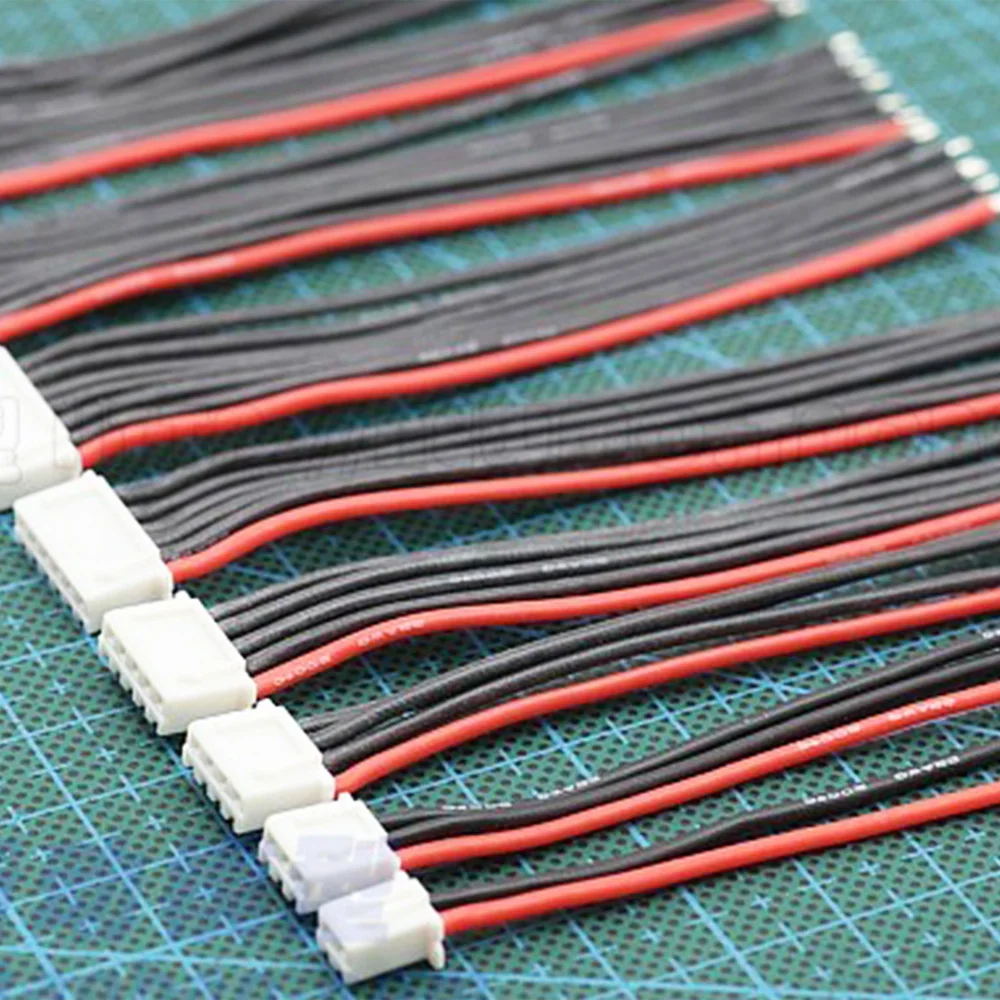 Lipo Battery Charger Cable 1S 2S 3S 4S 5S 6S IMAX B6 Connector Plug Wire 100mm 5pcs/lot