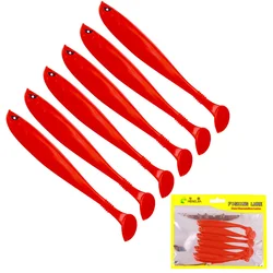 6-Piece Soft Silicone Fishing Lure Set - 9cm 4g Swimbaits for Saltwater and Freshwater Bass Fishing (7)