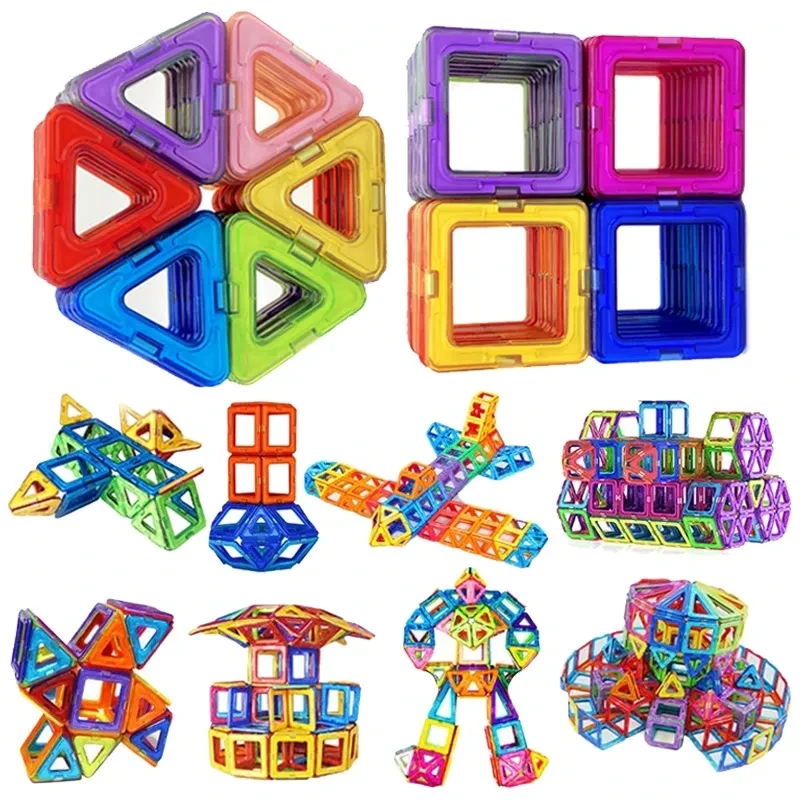 Magnetic Building Blocks Big&Mini Size Magnetic Constructor Designer Set Model Educational Toys For Children