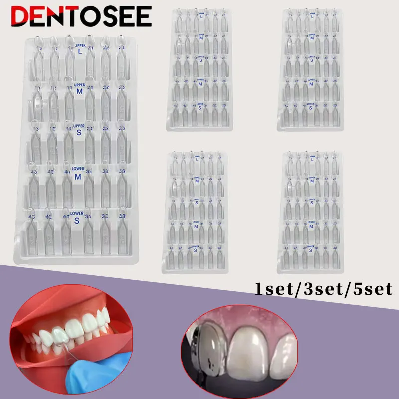 1Set3Set5SetDentalVeneerMouldsCosmeticVeneersAnteriorTeethWhiteningAutoclavingTooth