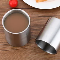 Thicken Double Wall Stainless Steel Mug Portable Coffee Beer Milk Water Tea Cup Travel Office Metal Cups Household Drinkware 4
