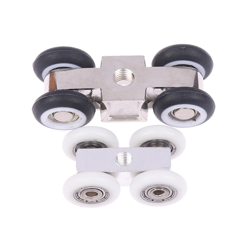 Household Shower Room Copper Four-wheel Hanging Pulley Roller For Bathroom Glass Slide Door Waterproof Bearing Crane Toilet Door shower room pulley shower door rollers sliding door roller shower room rollers sliding door pulley