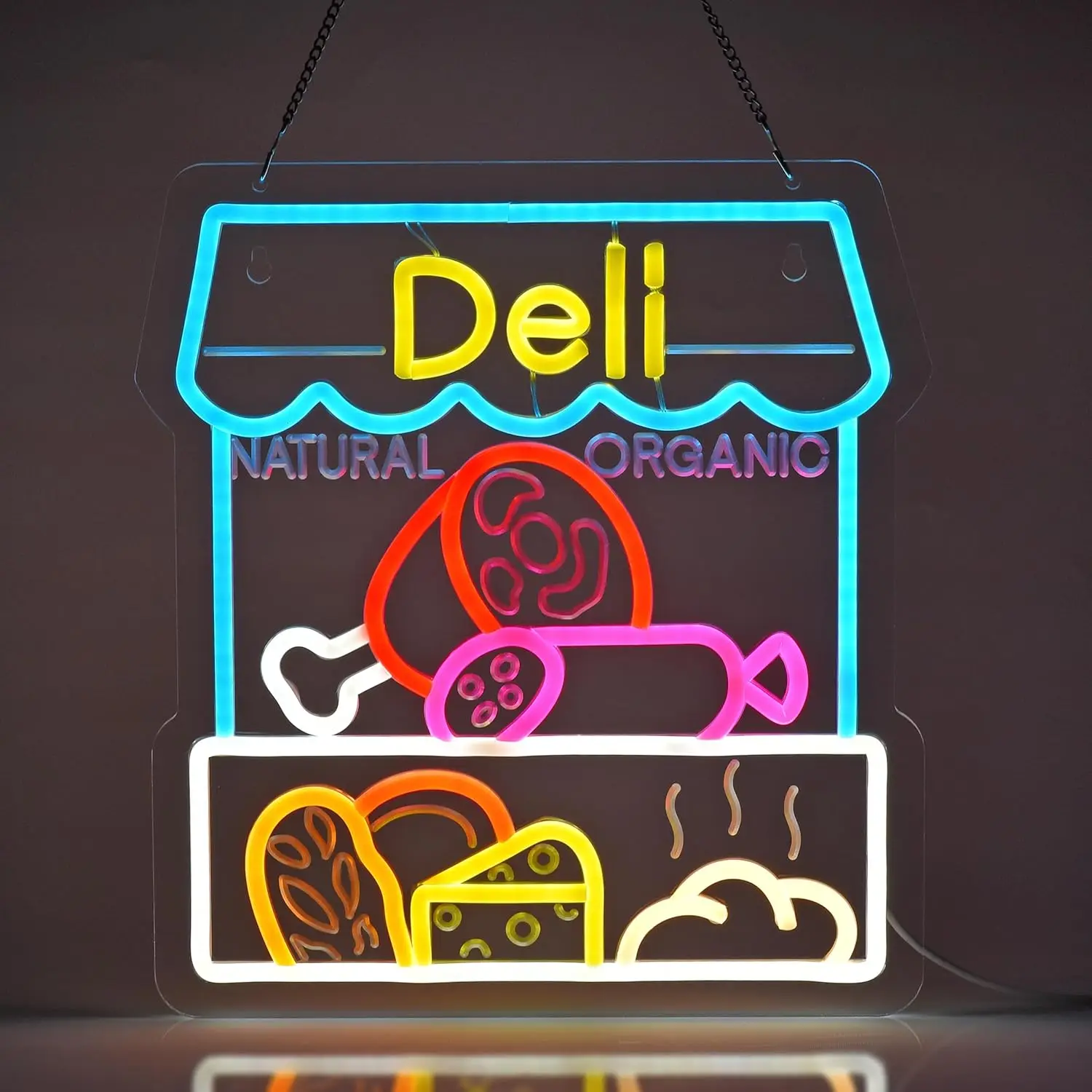 Deli Neon Sign USB LED Neon Light for Groceries Restaurant American ...