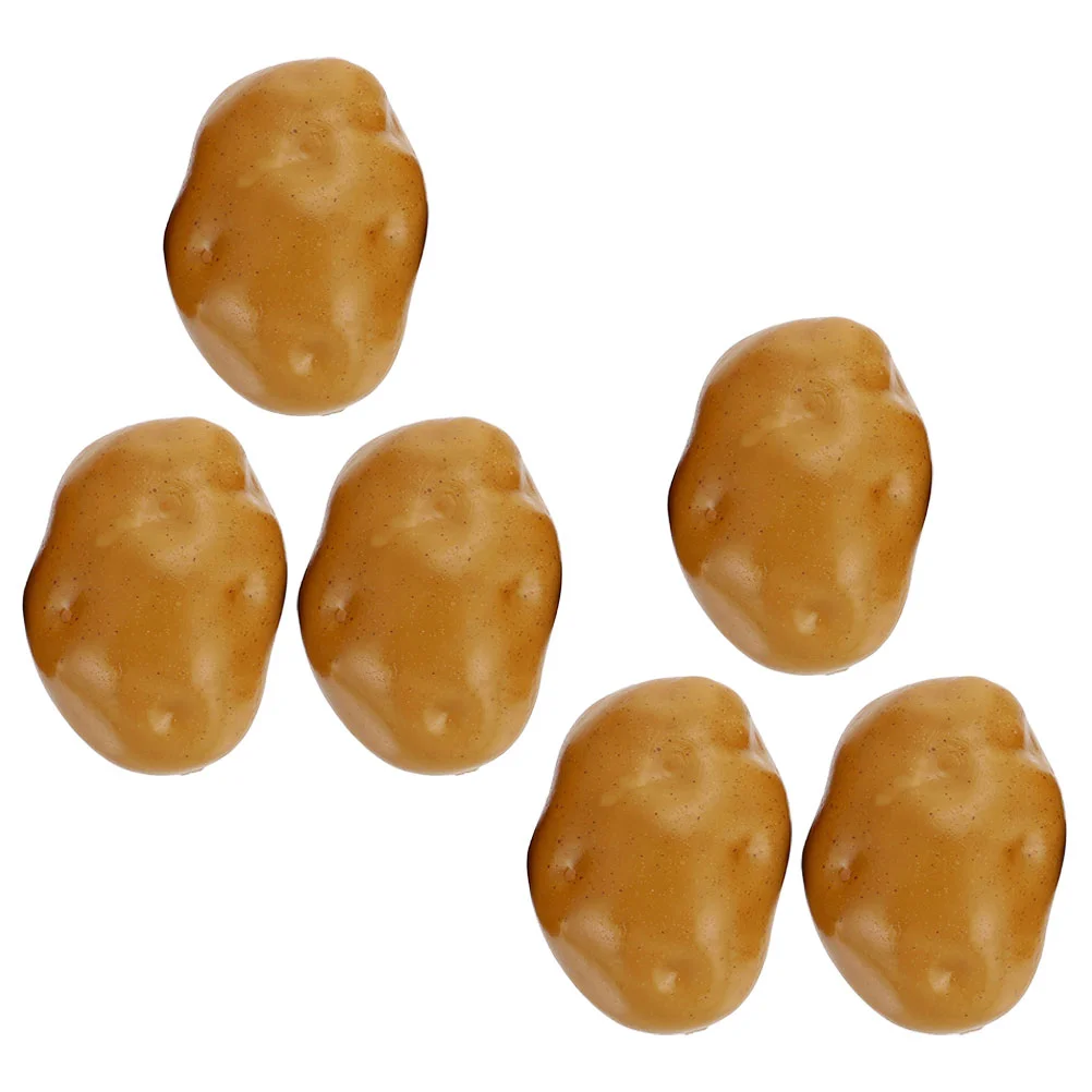 6 Pezzi Di Patate Di Simulazione Puntelli Portatili Piccoli Squisiti Modelli Di Verdure Realistici Simulati Finti Ornamenti Di Forma