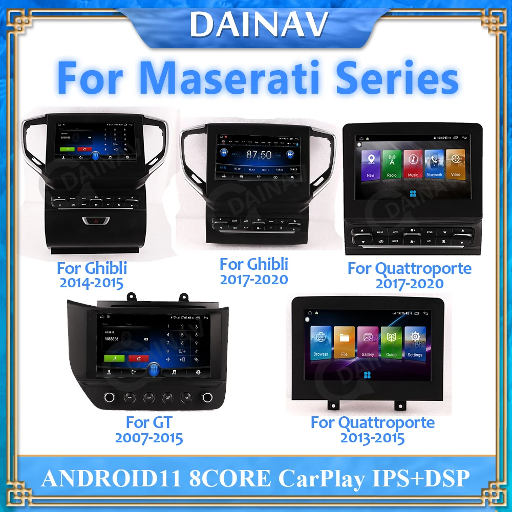 

Android 11 Car Radio For Maserati GT GC GranTurismo Ghibli Quattroporte 2007-2020 Auto GPS Navigation Carplay Head Unit Stereo