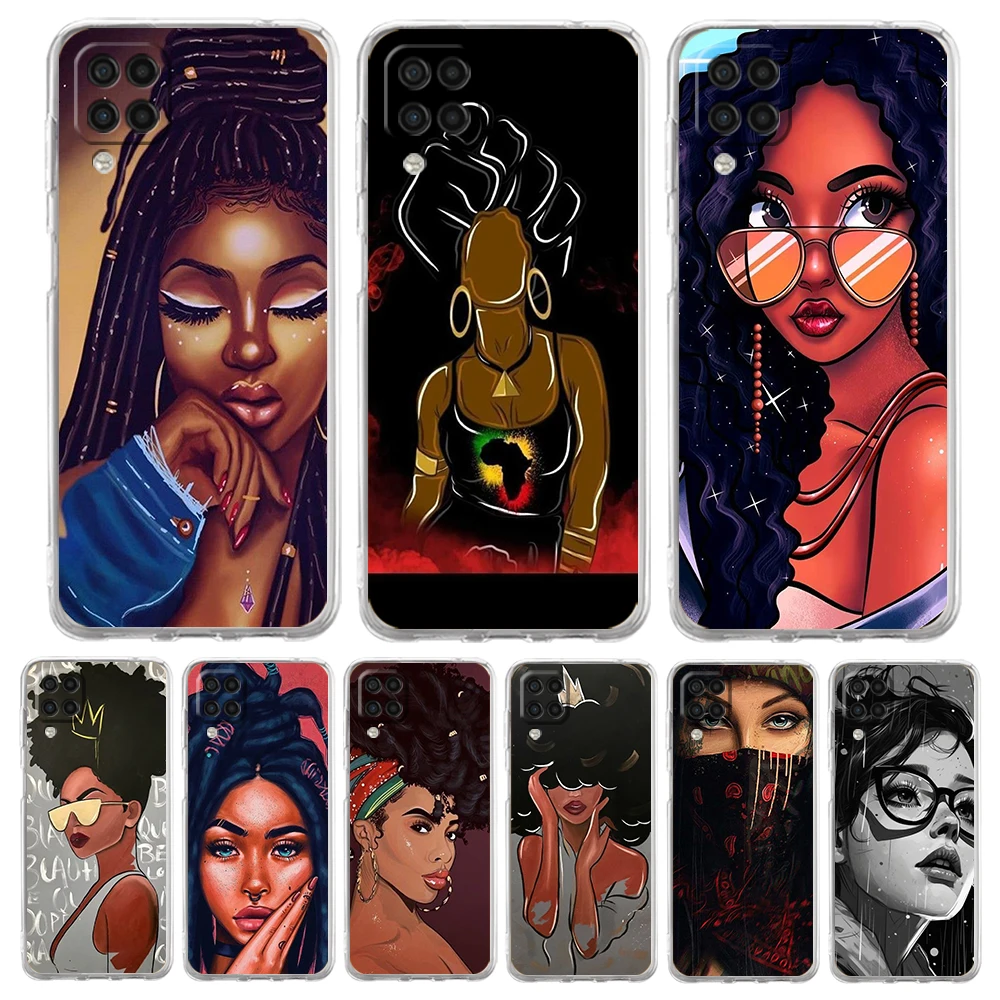 Custodia Per Ragazza Nera Alla Moda Per Samsung Galaxy A13 A22 A32 A52 A72 A51 A71 A11 A31 A41 M31 A01 A21S 5G Custodia In Silicone Trasparente