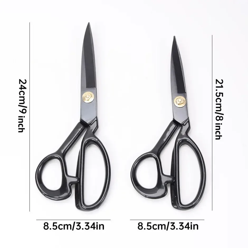 Tailor Scissors 8/9 Inch Professional Vintage Stainless Steel Fabric Leather Cutter for DIY Sewing Accessory