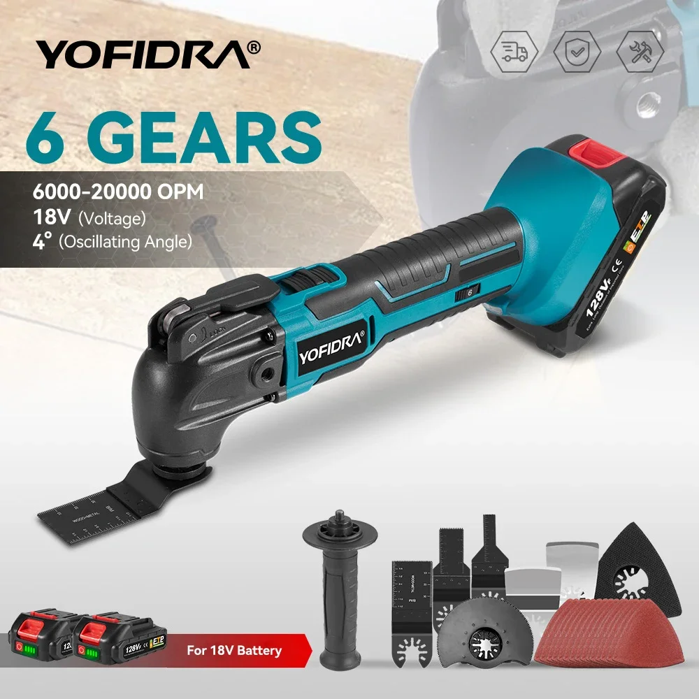 600W Oscillating Electric Multi Tool 20000OPM Cordless Woodworking Cutting Saw Tool Home Decoration For Makita Battery Pin