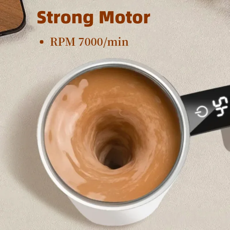 Mini tazza da caffè elettrica da 380ML con miscelazione automatica IP67 tazza da caffè sicura per alimenti impermeabile tazza magnetica automatica ricaricabile USB per il tè