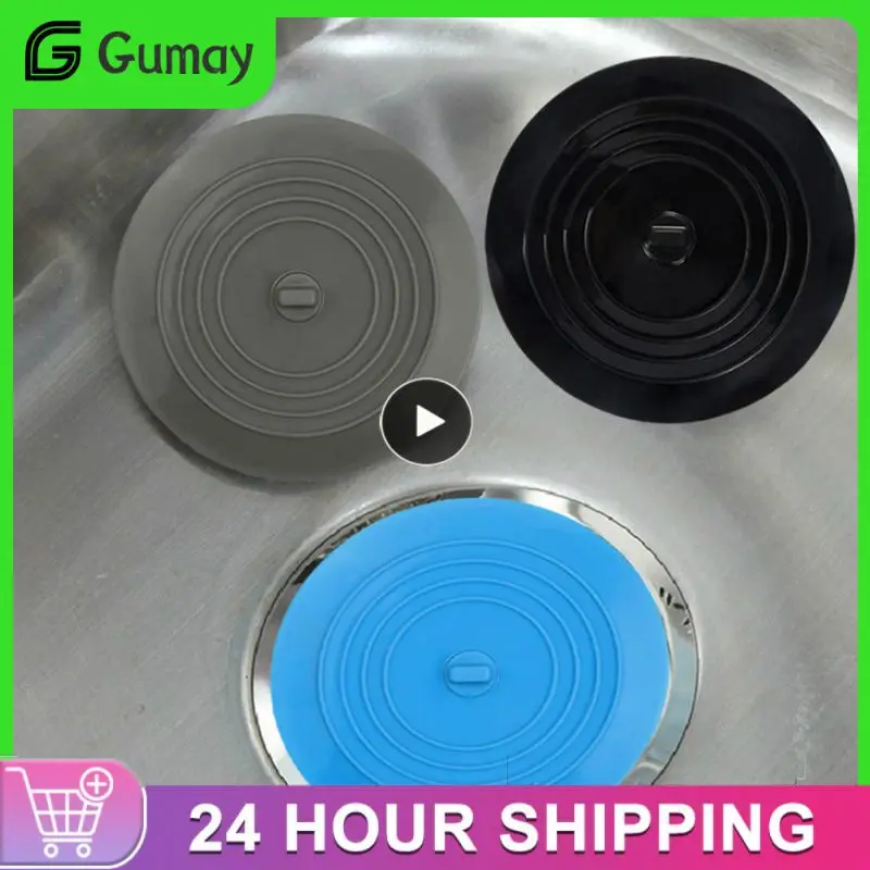 Sink Plug Round Shape Pure Color Silicone Plugging Plug Multi Purpose Floor Drain Cover For Kitchen Bathroom accessory