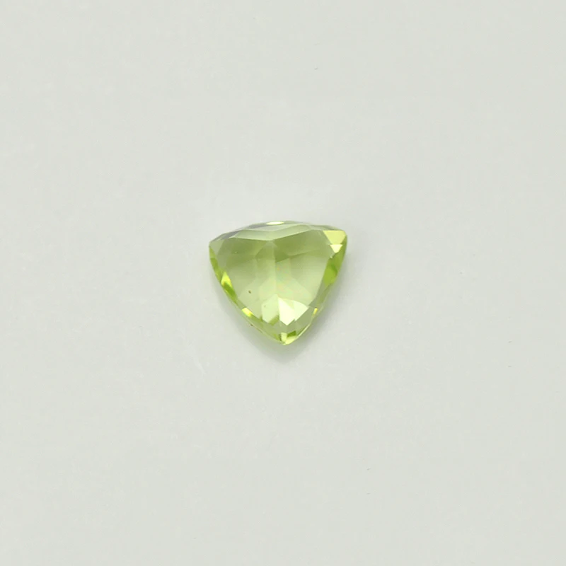 50pcs Natural Stone Peridot 3x3mm-6x6mm Trillion Facet Cut Semi-Precious Loose Gemstone for Jewelry Making