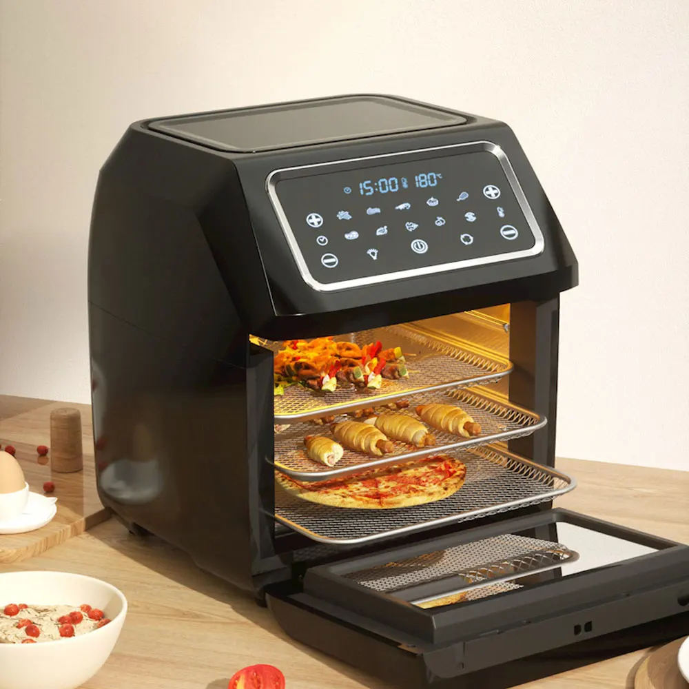 Multifunctional Home Air Fryer Without Oil 6L Oven,220V EU 1100W LED Touch  Panel Temperature Control Visual Air Frying