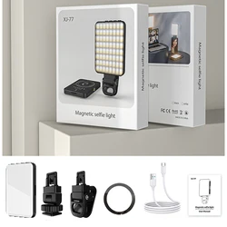 Compact Magnetic Selfie Light for Enhanced Video and Photography (Black)