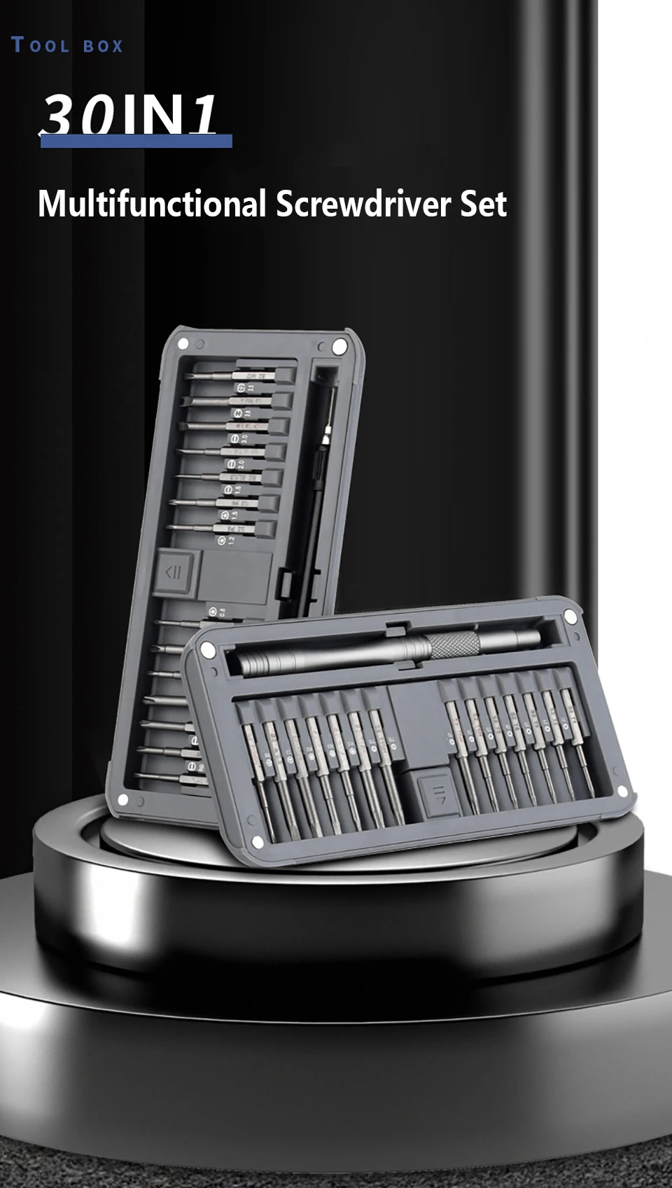 Description Picture 4 of item30 in 1 Precision Screwdriver Set Magnetic Screw Driver Extended Bits Torx Hex PC Mobile Phone Repair Screwdrive Kit Hand Tools