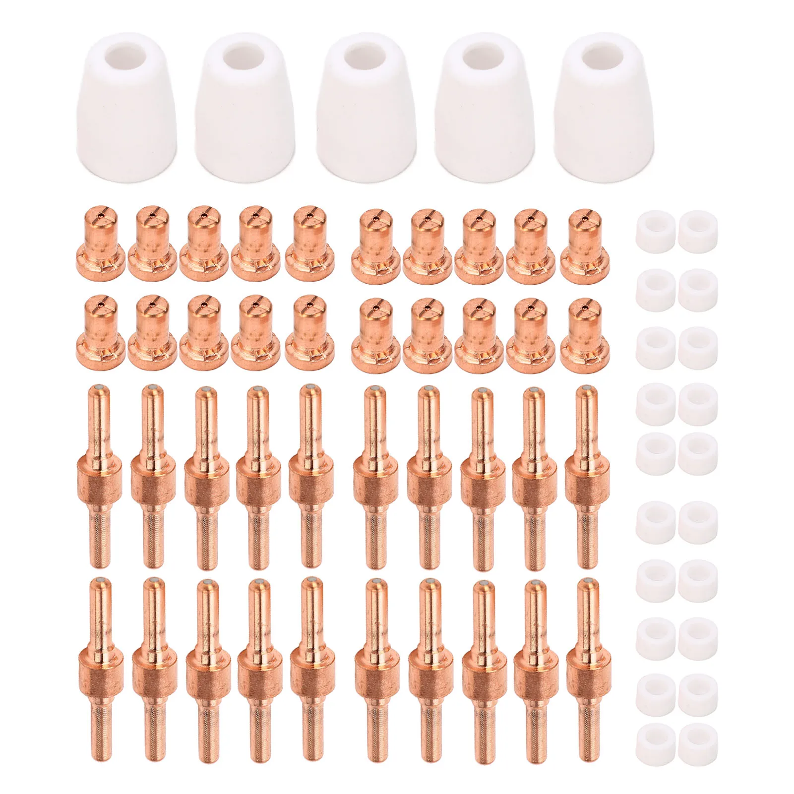 

65PCS Torch Consumables Red Copper PTFE Electrode Nozzles Cups Kit for TIG Welding