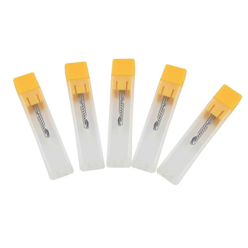 

1/8" 17mm Milling Drill Kit Flat Nose Spiral 5pcs Router Bit End Mill Cutter CNC Single Flute Shanks Metalworking