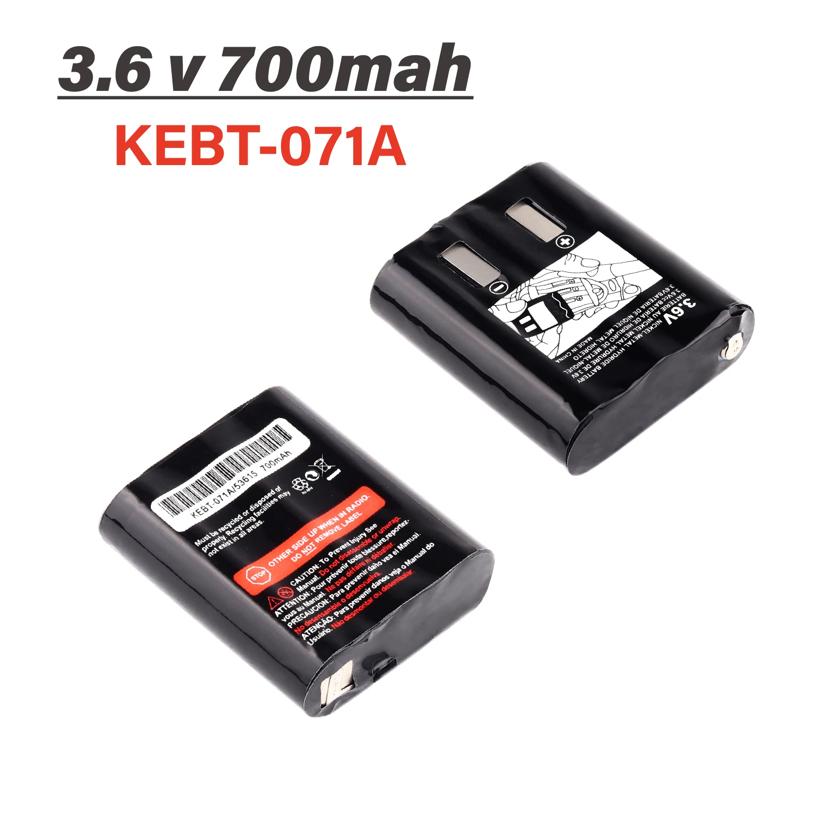 

Для MOTOROLA KEBT-071A 3,6 V 700mAh аккумулятор для EM1000 EM1000R KEBT-071 KEBT-071-B 53615 FV300 FV500