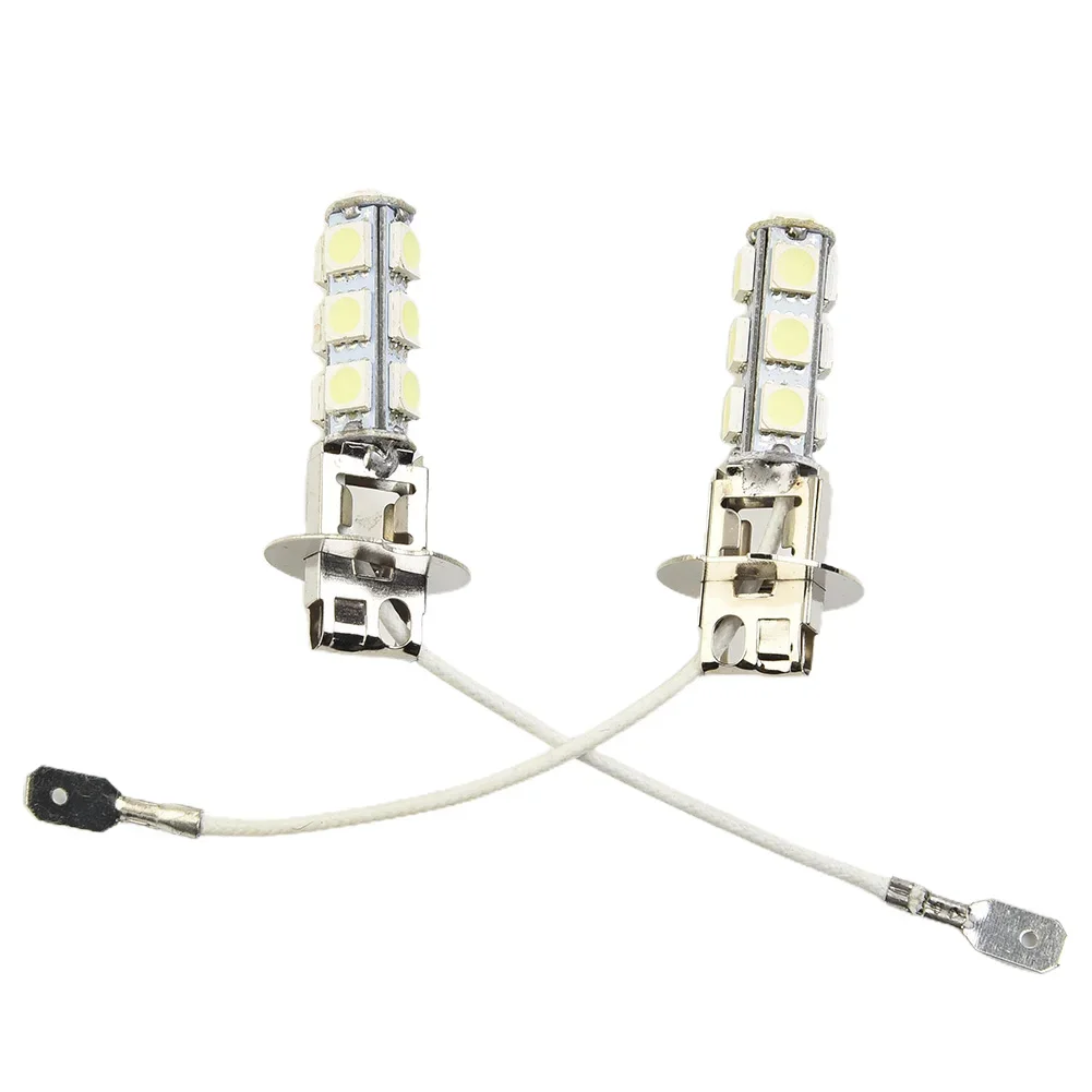 자동차 조명 안개등 DRL 운전 램프 손전등 토치, 교체 LED 전구, 매우 밝은 조명, 6500K 화이트, H3 LED 6V, 2 개