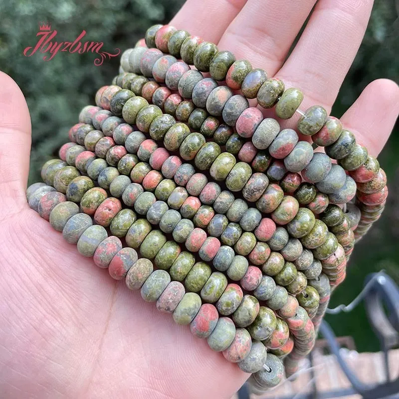 

3x6mm 4xx8mm Rondelle Heishi Smooth Unkaite Spacer Beads for DIY Accessories Charms Design Jewelry Making Bracelet Necklace 15"