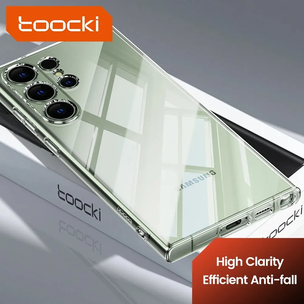 Toocki Phone Case for Samsung S24 S23 S22 S21 Plus Ultra Clear Case for S23 S21 PE Transparent Soft TPU Protective Cover Case Best Sellers In Phones Accessories