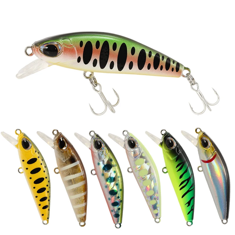 1Pcs Mini Minnow Fishing Lures Sinking Wobbler 55mm 6.5g Artificial Hard  Plastic Bait Pesca Bass Pike Isca Tackle Accessories