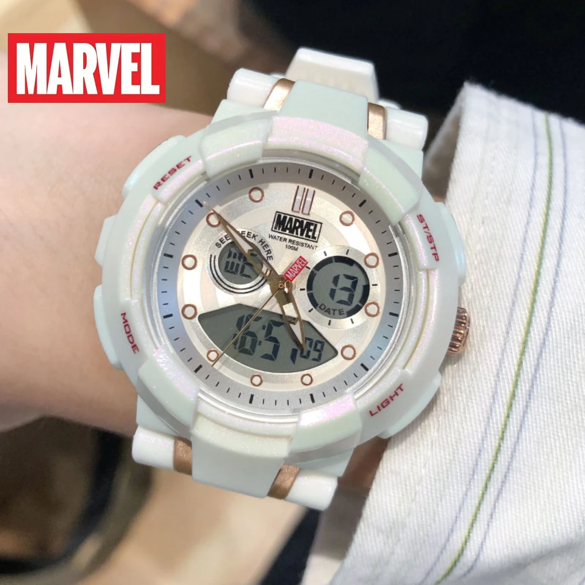 

Marvel Genuine Men's Watch Captain America Male Quartz Movement Casual Crystal Luminous Calendar Clock Relogio Masculino