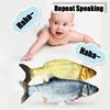 Simulation Electric Fish for Baby Repeat Speaking LED Light Happy Music for Baby to Play Tapping Fish Toy Mobile Moving Fish Toy 3