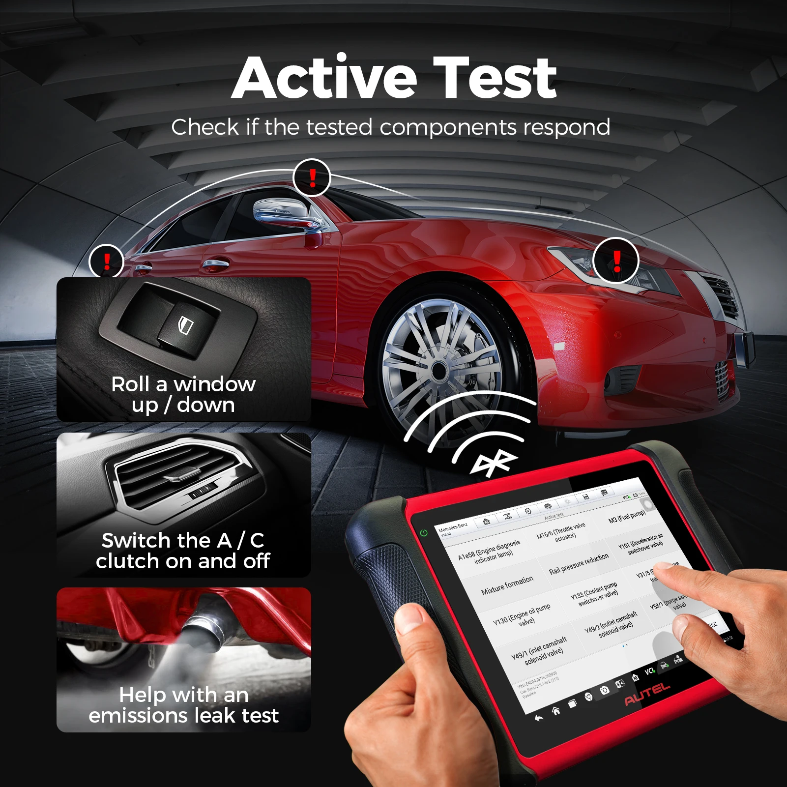자동차 진단 도구 Autel MK906BT OBD2 스캐너 전문 ECU 코딩 도구, 자동차 액티브 테스트 PK MS906 MS906BT