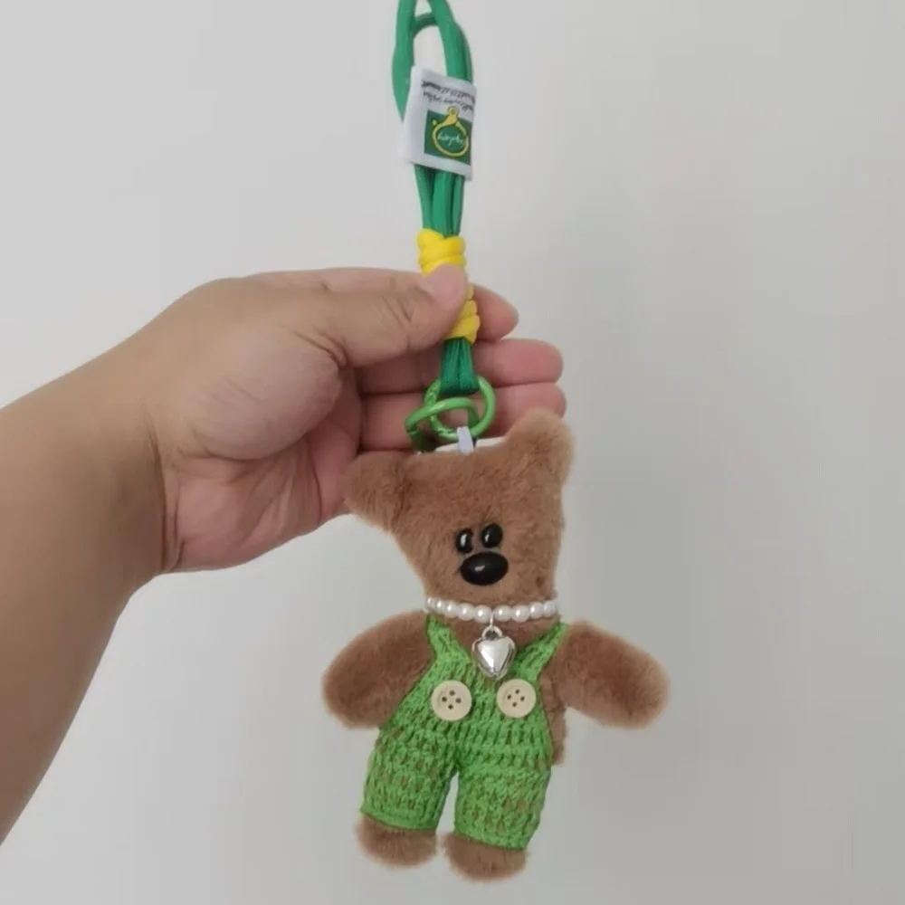 15cm Niedlicher Kleiner Bär Plüsch-Schlüsselanhänger Rucksack-Anhänger Cartoon Anti-Verlust-Kette Süßer Auto-Schlüsselring Mädchen Frauen Taschen-Accessoires – Detail 18
