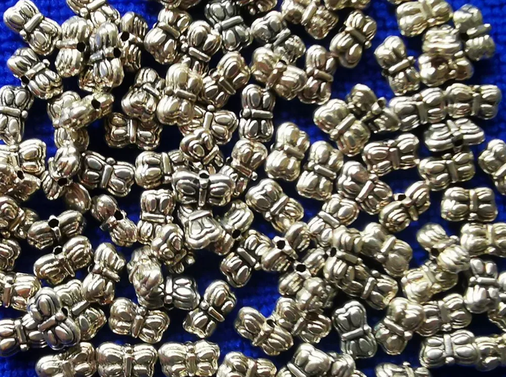 

360 шт. антикварные серебряные бусины-разделители в форме бабочки A19 для изготовления ювелирных изделий