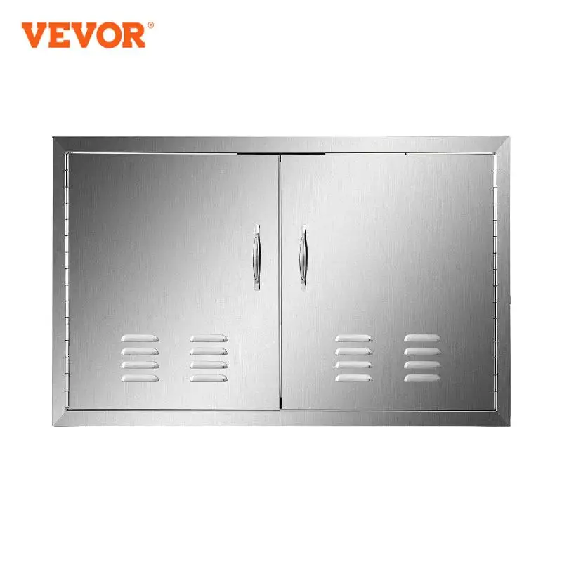 

VEVOR Multi-Size Outsides Kitchen Door Stainless Steel with Ventilation Waterproof Storage Cabinet Durable Safe for BBQ Island