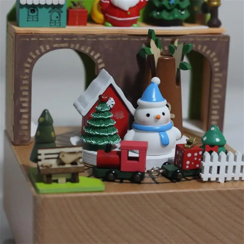 2025, neue Spieluhr aus Holz, Studienhandwerk, Ornament, Geburtstag, Frohe Weihnachten, Geschenk, Uhrwerk, Spieluhren, Heimdekoration – Detail 12