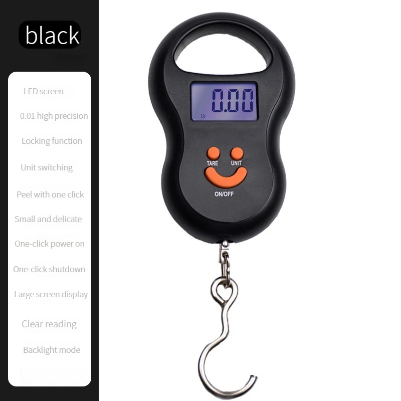 Electronic 50Kg 10g Hanging Scale LCD Kitchen Digital Scale BackLight Fishing Weights Pocket Travel Luggage Scales