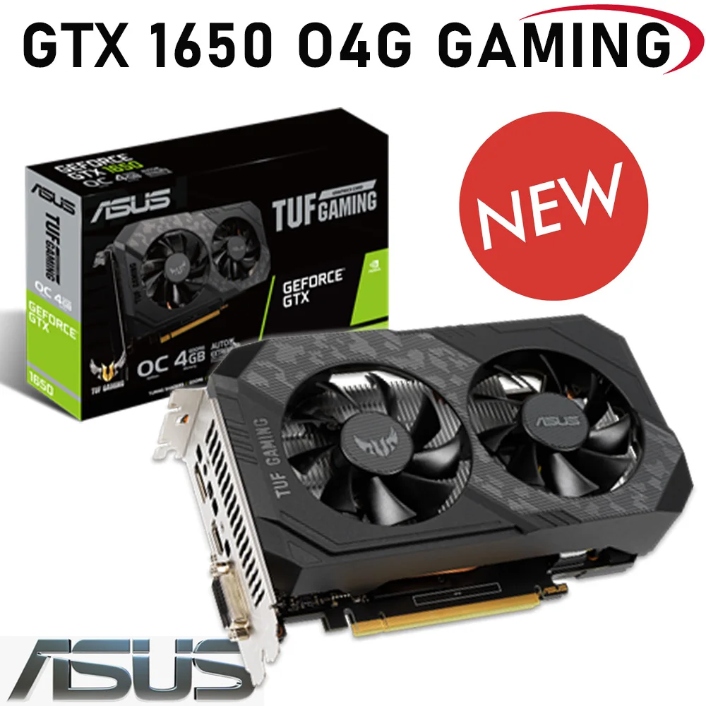ASUS Geforce GTX1650 4GB Nvidia graphics card 128bit GDDR5 PCI Express 3.0  16X Desktop GPU gtx1650 4gb Video card 6pin NEW