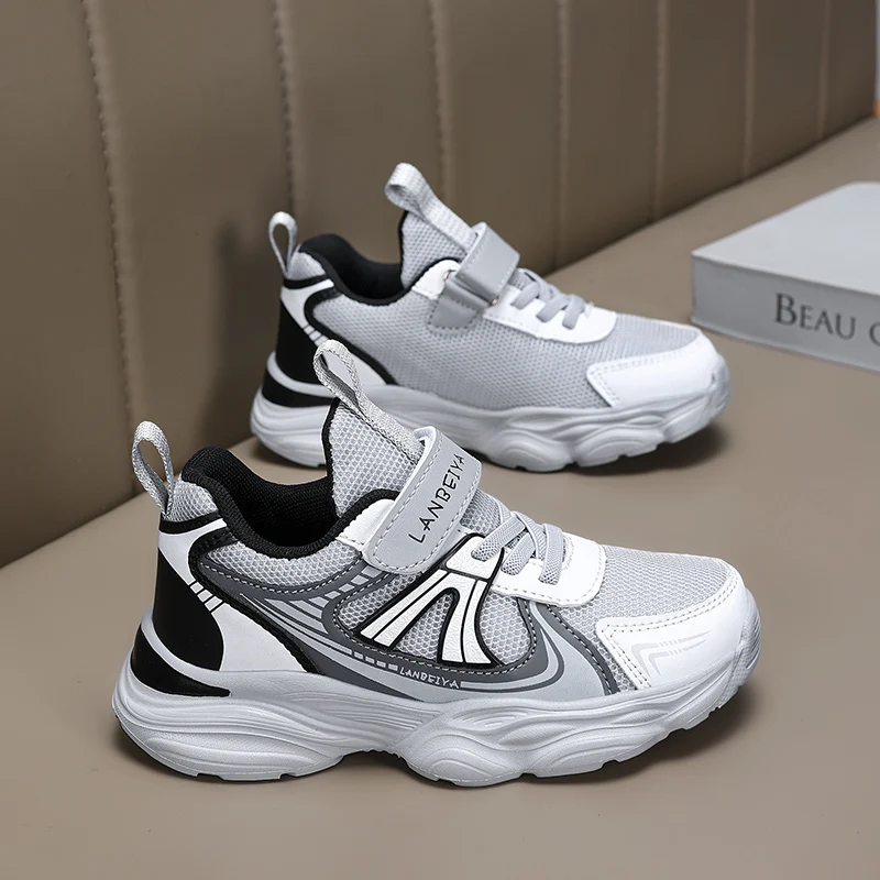 New Boy Girl Shoes Hot Selling Breathable Children Sneakers Comfort Soft Running Shoes Classic Simple Color Blocked Casual Shoes