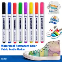 8Pcs Waterproof Permanent Color Fabric Textile Marker Pen For T Shirt Shoes Clothes Wood Stone DIY Art Graffiti Drawing Painting 1