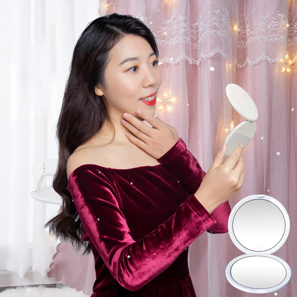 10 Pcs Handheld Mirror Travel Makeup Mirror Folding Small Vanity Portable For Square Glasses