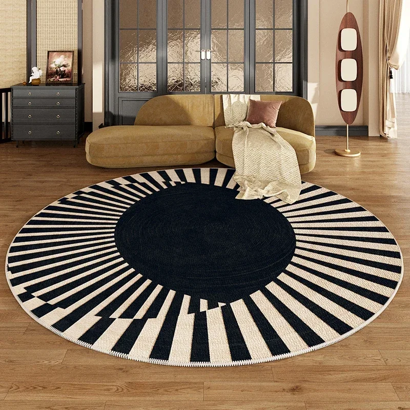 Modern Minimalist Round Carpet Abstract Art Decorative Rug Geometric Gradient Living Room Carpets Non-Slip Coffee Table Rugs 양탄자 3