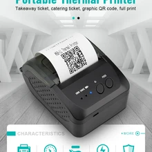 Mini-imprimante thermique Portable sans encre, USB DC5V, Bluetooth, pour tickets de caisse, Portable, PC Android # R60