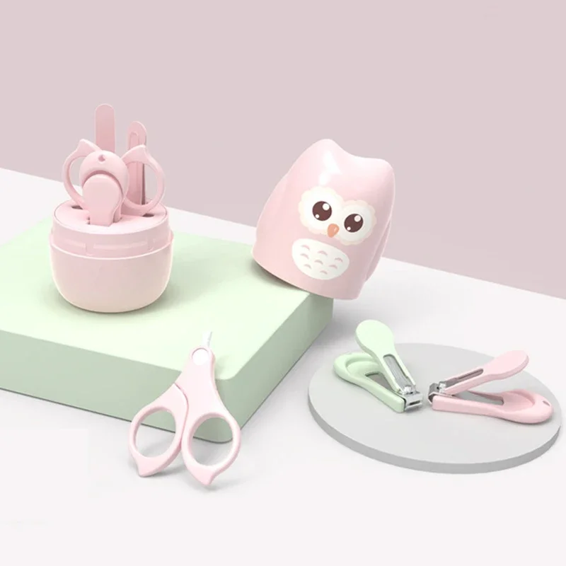 Newborn Baby Nail Care Kit Nail Clipper Trimmer File Tweezer With Box