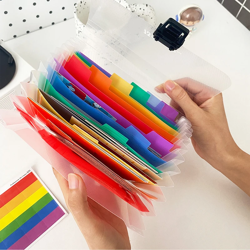 13 Grids Multi-layer File Folder Bill Receipt Sorting Organizer Storage Bag Expanding Wallet Filing Products Office Supplies