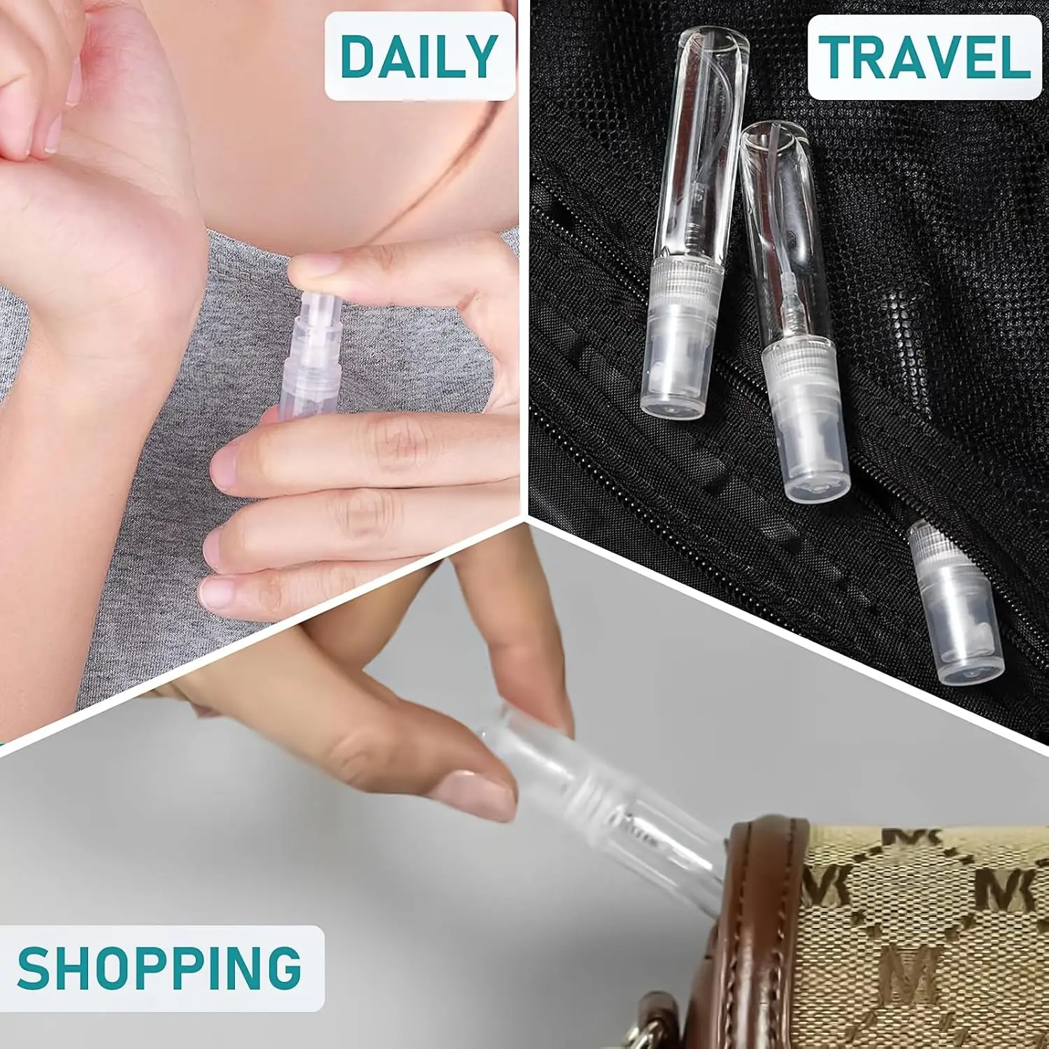 Mini Spray Bottle 5/10/20/30/50Pcs Empty Perfume Atomiser 3ML 5ML 10ML Refillable Portable Sample Tool