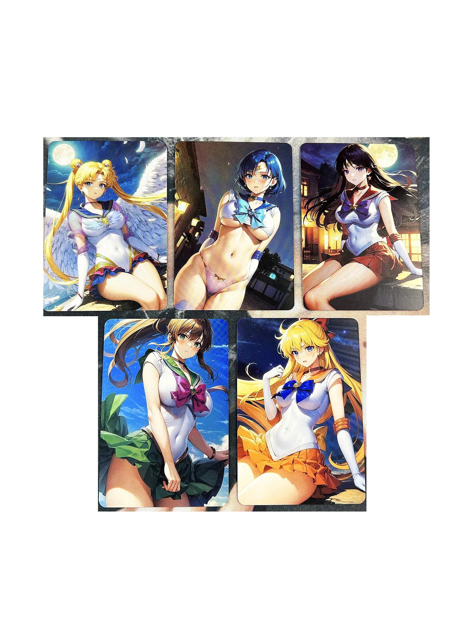 

5pcs/set ACG Mizuno Ami Hino Rei Kino Makoto Refraction Sexy Girls Boutique Suit Hobby Collectibles Game Anime Collection Cards