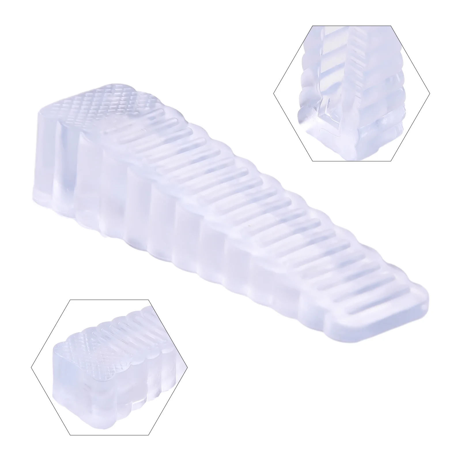 1pc Rubber Door Stopper Home Anti-collision Safety Door Stopper Silicone Anti Slip Blocker Female Living Alone