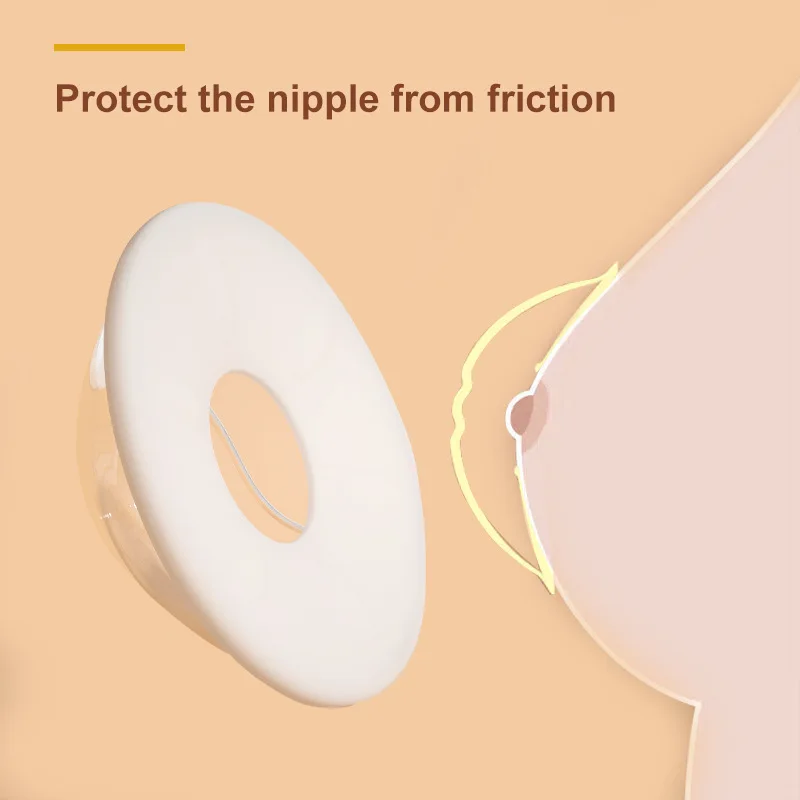 Wearable Breast Milk Reservoir Leak-proof Manual Breast Milk Collector Pads Silicone Chest Husk Nipple Protective Cover