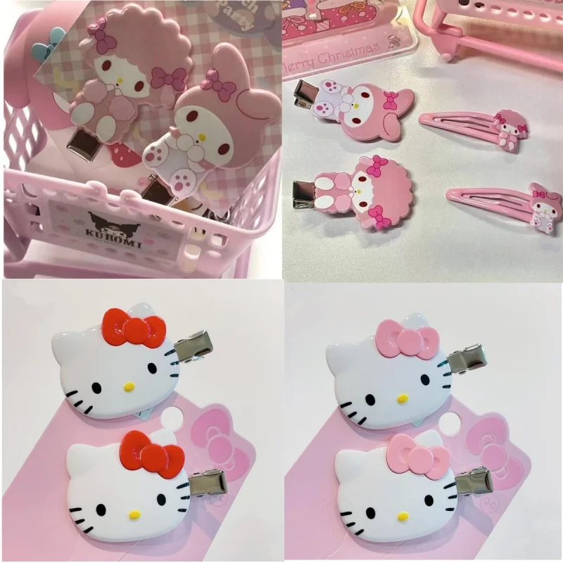 hello kitty my melody cute melody my piano hair clip sweet lady bb clip versatile pink cartoon headdress hair clips for girls