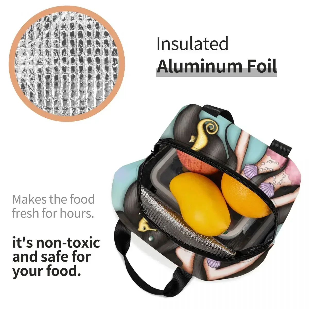 Custom Santoro Gorjuss Cartoon Lunch Bag Women Warm Cooler Insulated Lunch Boxes for Kids School Fruit Fresh Storage Bag 5